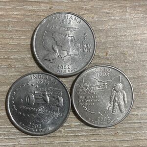 2002 USA State Quarters Set of 3